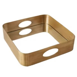 Bandeja de Metal para Centro de Mesa, Bandeja de Acero Inoxidable para Servir Postres, Plato para Exhibir Dulces, Decoración de Mesa - Product Image 1