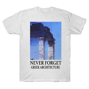 Camiseta gráfica unisex Never Forget Greek Architecture, camiseta de algodón de manga corta con cuello redondo y diseño de historia antigua - Product Image 3