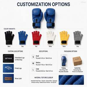 Guantes de Neopreno con Gel Impresos Personalizados al por Mayor, Protección para Manos sin Dedos, Vendajes para Entrenamiento de MMA y Kickboxing - Product Image 5