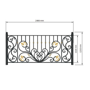 Premium Iron Villa Balcony Railings Rust Resistant <b>Adjustable</b> Durable Decorative Balcony Railings for Modern Outdoor Design - Product Image 6