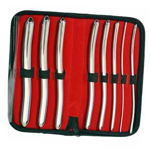 Juego de dilatadores Hegar, sondas quirúrgicas de diagnóstico uterinas y uretrales, 8 piezas, kit de instrumentos de ginecología con estuche, acero inoxidable - Product Image 1