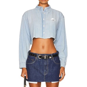 Top de Mezclilla para Mujer, Moderno, Elegante, Casual, Cómodo, Premium, Duradero, Suave, a la Moda, Único - Product Image 1