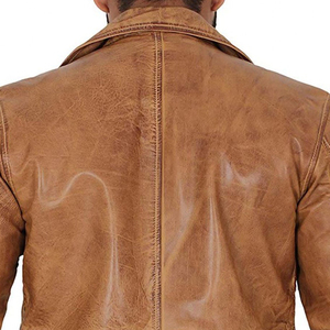 Gabardina Larga de Cuero Genuino para Hombre con Logotipo Personalizado, Proveedor Mayorista de Calidad Premium, Nuevo Diseño - Product Image 5