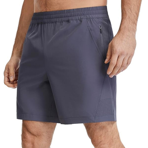 Shorts décontractés basiques en coton pour hommes, taille élastique, couleur unie, pour l'été, OEM, personnalisation de marque, vente en gros - Product Image 1