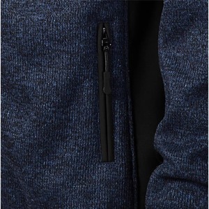Chaqueta de Forro Polar para Hombre al por Mayor, Cuello Alto, Cierre de Cremallera, Bloques de Color, Cortavientos, Ropa Casual Deportiva y para Exteriores, Ajuste Regular - Product Image 5
