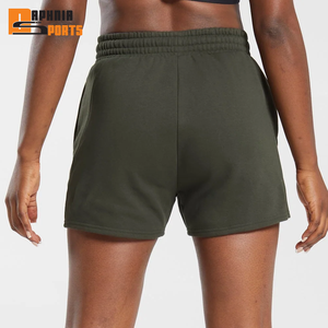 Pantalones Cortos Deportivos de Felpa 100% Algodón para Mujer, Invierno 2026, Cintura Elástica Alta, 300g, Casuales, para Gimnasio, Entrenamiento, Running - Product Image 2