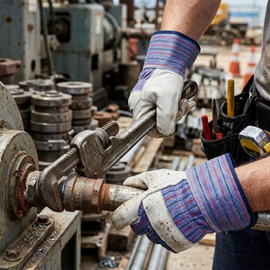 Gants de sécurité en cuir de vachette grainé pour la construction industrielle avec doublure en coton, protection robuste pour les mains des riggers canadiens - Product Image 4