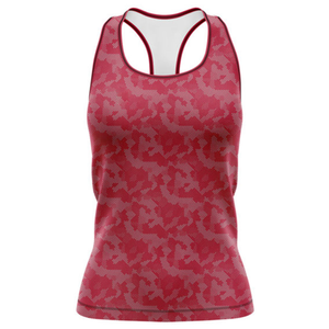 Custom Logo Front Women Racerback Knitted Tank <b>Top</b> Quick Dry <b>Camo</b> Printed Fitness Gym Workout Activewear - Product Image 6