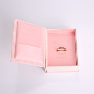 Custom EcoRev Eco-Friendly Handmade Luxury Pink Paperboard Flip Cover Rigid Book Shape Box Glossy Lamination UV Logo Sponge - Product Image 3