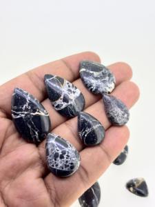 Piedra Preciosa de Búfalo Genuina de Primera Calidad, 100% Natural, Negra y Blanca, Cristal Curativo Suelto para Joyería, Venta al Por Mayor - Product Image 3