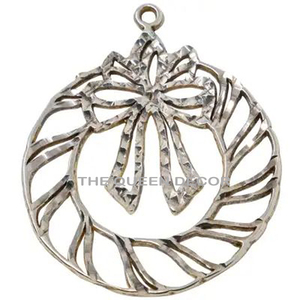 Luxury fabric Santa Clause Electric Aluminum Metal Unique Shape Shinny Polished Gold Antique Finished Christmas Hanging - Product Image 6