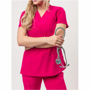 Ensembles d'uniformes médicaux à col montant et manches courtes, personnalisables, pour hommes et femmes, vente en gros, pour hôpitaux, médecins et infirmières - Product Image 5