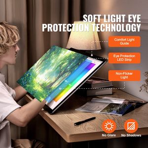 Tablero de Luz LED A2 con 6 Niveles de Brillo Ajustable, Recargable, para Dibujar con Diamantes, Caja de Luz para Pinturas de Diamantes - Product Image 5