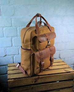 Leather <b>Canvas</b> Backpack Modern <b>Canvas</b> Travel <b>Laptop</b> <b>Bag</b> Wholesale OEM Factory Direct LCB-0080 - Product Image 6
