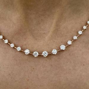 elegant igi certified round lab grown diamond pendant in yellow rose white gold or silver <b>d</b> e f colorless brilliance - Product Image 1