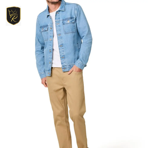 Factory Price Men's Vintage Workwear <b>Denim</b> Utility <b>Jacket</b>-Heavyweight Customizable Breathable & Eco-Friendly Export New Arrival - Product Image 1