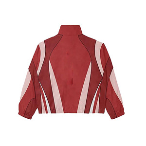 Ensemble de survêtement pour homme en tissu polaire style coupe-vent à col montant, pantalon de survêtement et veste avec cordon de serrage ajustable à la taille - Product Image 4