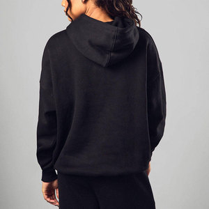 Pulls à capuche oversize pour femmes, vêtements décontractés, logo personnalisé, manches longues, épaules tombantes, pour l'hiver - Product Image 6