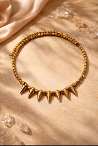 Collier ras-de-cou géométrique en laiton fait main |   Bijoux ethniques tribaux |   Cadeau traditionnel pour femmes indiennes |   AMULYAM OVERSEAS |   Fabriqué - Product Image 5