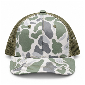 Gorra Trucker de Camuflaje Naranja de Alta Visibilidad, Gorra de Malla para Caza al Aire Libre, Bordado Personalizado, 6 Paneles, Ajustable, Estilo Verano - Product Image 6
