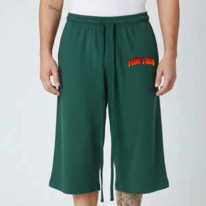 Shorts homme personnalisés en coton 100% de haute qualité, 280 g/m², respirants, séchage rapide, éco-responsables, taille élastique, vente en gros - Product Image 4