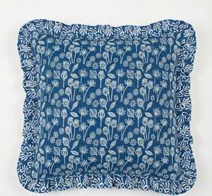 Block Print Boho <b>Cushion</b> Cover with Frill Handmade Cotton Bed Throw Pillows, bohemian pillow <b>cushion</b> covers vintage home decor - Product Image 2