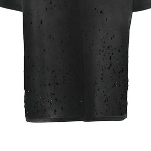 T-shirts déchirés pour hommes, nouveau style, confortables, 100% coton, couleur unie, manches courtes, meilleur design pour la vente en ligne - Product Image 6