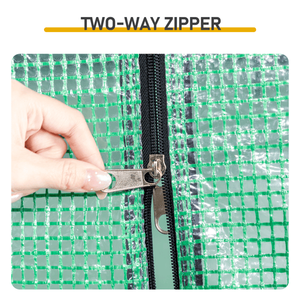 Serra Pieghevole 8x6ft in Rete PE con Struttura in Ferro Verniciato Verde per Giardini - Product Image 6