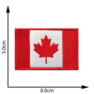 Parches tácticos con la bandera de Canadá bordada y con cierre de gancho y bucle. - Product Image 3