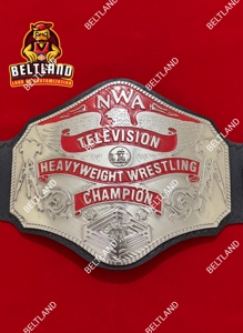 Ceinture de championnat de lutte NWA TV Heavyweight pour adultes, en alliage de zinc, doublure en cuir PU 2mm/4mm, personnalisable, confortable, haute qualité - Product Image 2