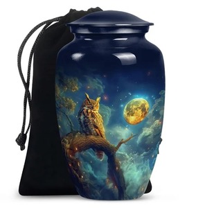 Urna Funeraria para Cenizas Humanas de Diseño Personalizado, Decorativa, de Aluminio, con Bolsa de Terciopelo Gratis - Product Image 4