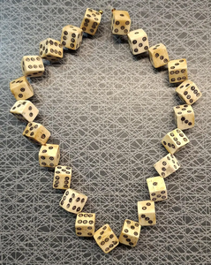 Dados de hueso naturales ecológicos de la India, estilo antiguo, hechos a mano, artículos de colección, dados redondos tallados a medida, conjunto de dados de PERFECT ENTERPRISES - Product Image 1