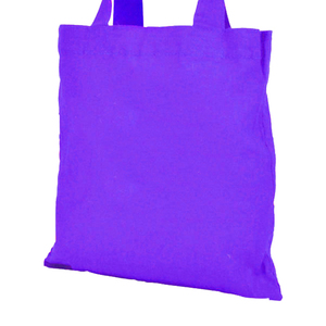 Purple Solid Color Short Handle For Grocery Custom Logo And SIze Cotton Shopping <b>Bag</b> Hand Carry Low Moq - Product Image 6