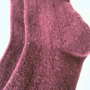 MONGOLIA Men's Burgundy <b>Ankle</b> <b>Socks</b> 100% Wool <b>Thick</b> Knitted Winter Daily Wear Thermo <b>Socks</b> Solid Color Regular Style - Product Image 5