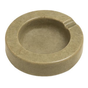 Bol décoratif en marbre vert olive fabriqué à la main cendrier en pierre élégant pour la décoration de la maison de bureau cadeau en marbre Unique - Product Image 1