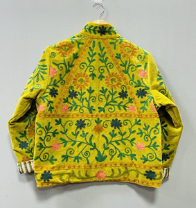 Suzani Velvet Floral Hand Embroidered Luxurious Jackets With Floral Design - Product Image 6