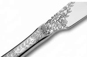 Service de couverts en argent de style royal, finition miroir premium, élégant, pour mariage, réceptions et usage domestique - Product Image 2