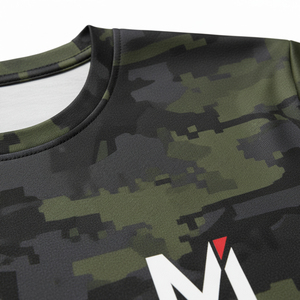 Durable Polyester Soft Shell Breathable Summer Hunting <b>T</b>-Shirt Fade Resistant Camouflage Print Tactical Tee Professional Field - Product Image 5