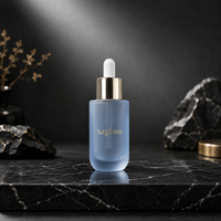 Nouvel emballage cosmétique, flacon compte-gouttes en verre de 30 ml, flacon à fond épais, flacon en verre à épaule plate pour huile essentielle, logo personnalisé
