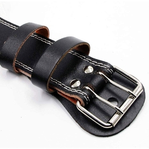 Adjustable Genuine Leather Gym Belt for Weightlifting Deadlift Squat Training Fitness <b>Back</b> <b>Support</b> Belt - Product Image 6