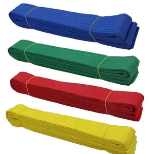 Cinturones de Karate y Taekwondo Ligeros de Alta Calidad, Color Amarillo, Cinturones de Algodón, Logotipo Personalizado de Pakistán, Piezas Personalizadas al por Mayor - Product Image 6