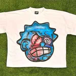 เสื้อยืดสตรีทแวร์แฟชั่นผู้ชายสั่งทำพิเศษ พิมพ์ลายสกรีน ผ้าฝ้าย 100% เสื้อยืดลำลองทรงโอเวอร์ไซส์สำหรับผู้ชาย - Product Image 3