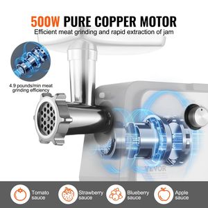 Macchina Elettrica per Salsa di Pomodoro 500W, 4.9 LBS/Min, Scolapasta con Motore in Rame Puro, Tritatutto Elettrico - Product Image 3