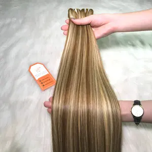 Top Supplier Weft Bone Straight Hair Extensions High Light Color Tail Thickness Vietnamese Human Hair Cheap Price