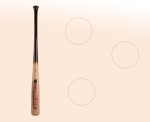 NAQQASH SPORTS Maple <b>Baseball</b> <b>Bat</b> FIB-3 Model Fiber Handle 2.50 Inch Barrel Size - Product Image 2
