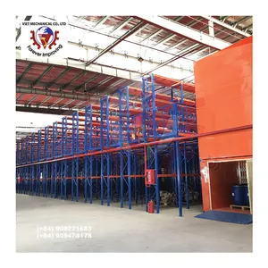 Large Capacity Warehouse Mezzanine Floor Racking System Long Span Heavy Duty Steel Shelving Pallet Storage Stacking Racks