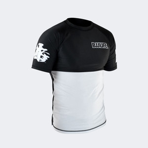 Custom Eco-Friendly Spandex/Nylon 180g <b>Men's</b> <b>Compression</b> Rash Guard Sun Protection Short Sleeve Rash <b>Vests</b> Best Rash Guards - Product Image 2