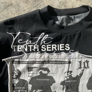 เสื้อยืดผู้ชายสไตล์ฮาราจูกุ Y2K พิมพ์ลายสกรีน ผ้าฝ้าย 100% 350gsm ทรงโอเวอร์ไซส์ ทรงบ็อกซี่ แขนยาวสองชั้น สไตล์ไฮสตรีท จัดส่งรวดเร็ว - Product Image 2