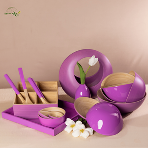 Bols à dîner en bambou faits à la main, écologiques, classiques, personnalisés, légers, non toxiques, jetables, pour un usage domestique, bols de service pour les fêtes - Product Image 6