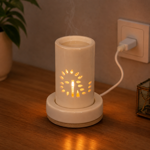Indian Manufacturer <b>Ceramic</b> Electric Aroma Oil <b>Diffuser</b> | Office Table <b>Diffuser</b> Handcrafted Essential Oil Burner Home Spa Decor - Product Image 3